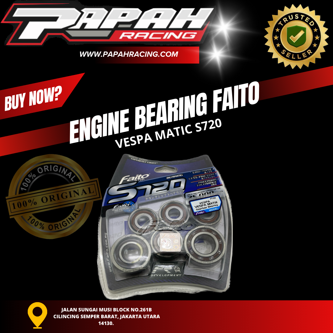 ENGAIN BEARING MESIN FAITO S720 VESPA MATIC FAITO